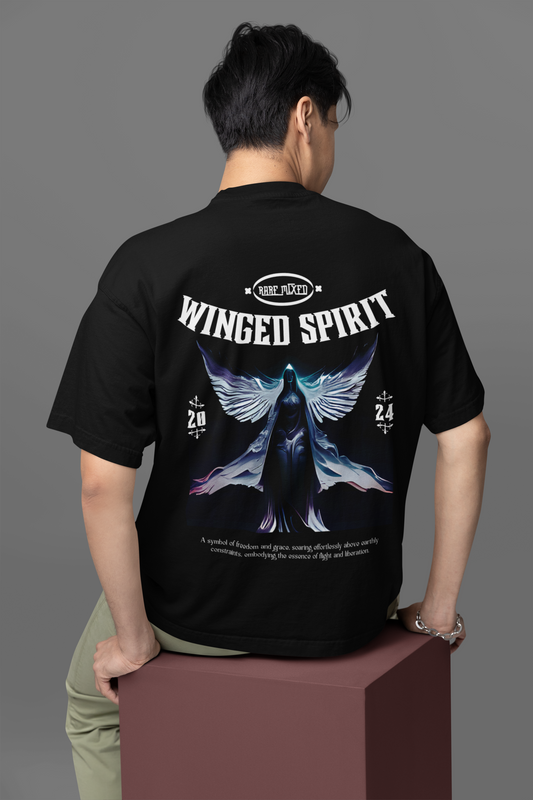 Winged Spirit Unisex Oversized Printed T-shirt