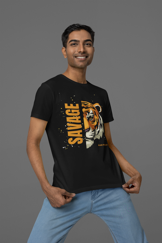 Savage Unisex Regular Fit Printed T-shirt
