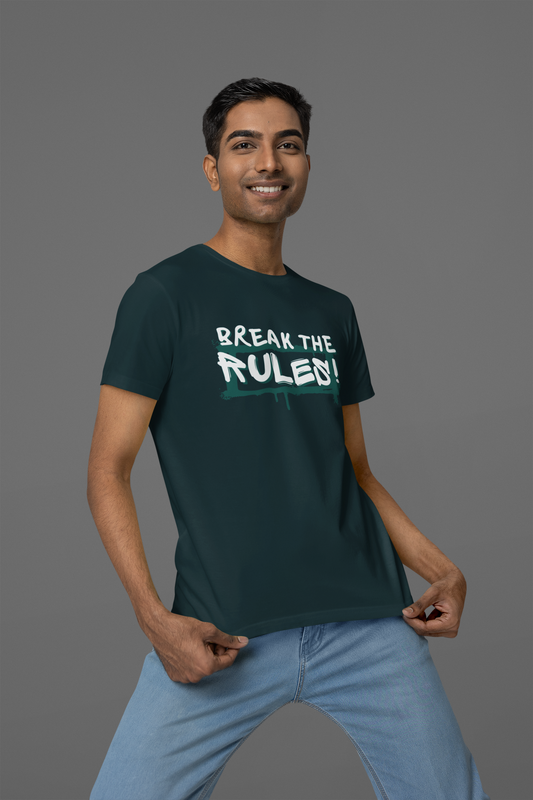 Break the Rules Unisex Regular Fit Printed T-shirt